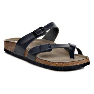 Madden Girl Bryceee Footbed Sandals Size 6 Black